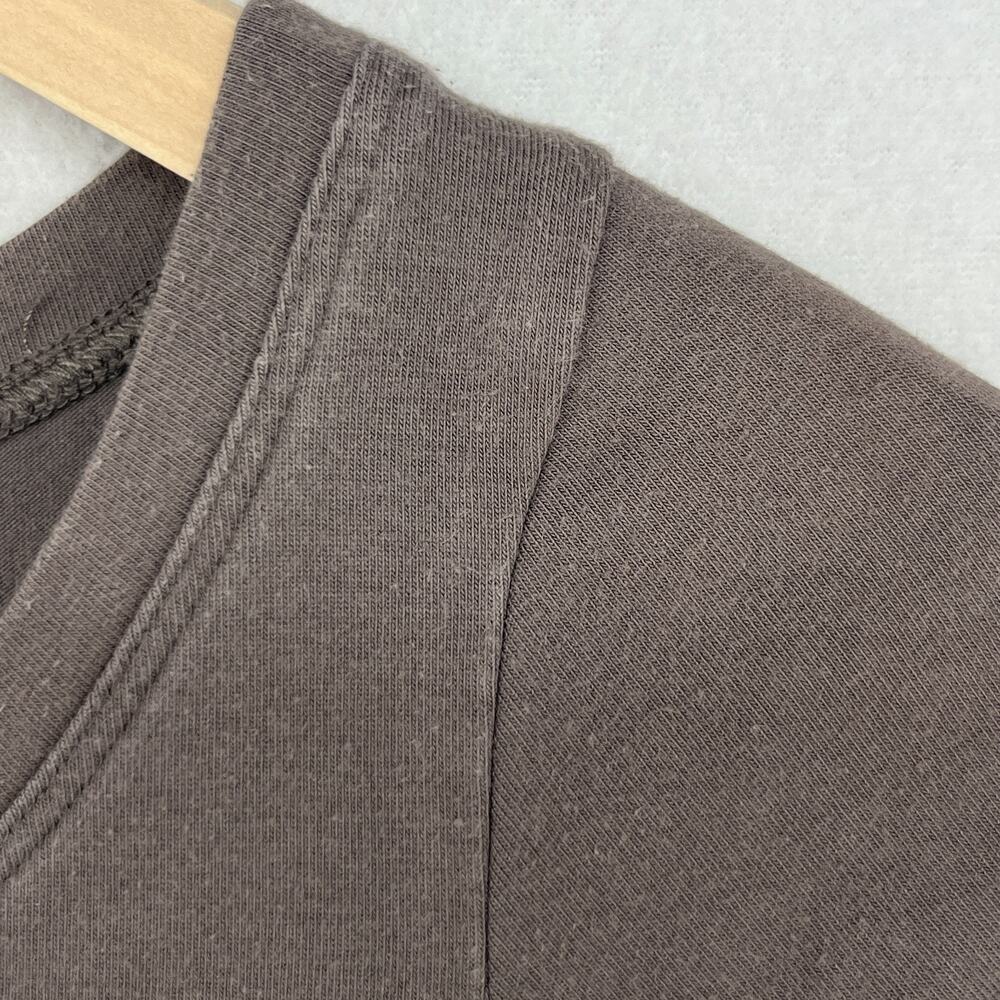 EILEEN FISHER Dress PP Organic Cotton Stretch Jersey T-Shirt Cap Sleeve Brown - Picture 6 of 13